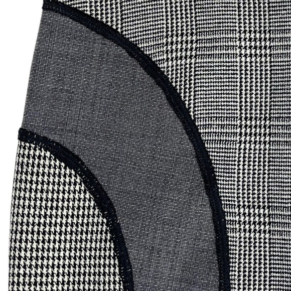 JEAN PAUL GAULTIER PANELED SHEATH HOUNDSTOOTH CHECK PLAID TAILORED PENCIL SKIRT - Picture 11 of 14